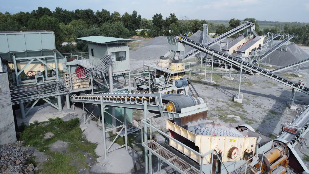 Tropical aggregate production line in Vietnam